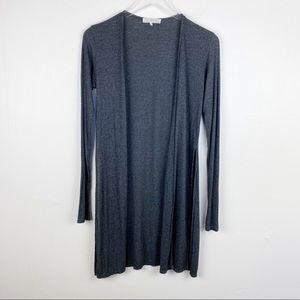 Joah Brown Gray Ribbed Luna Open Cardigan S/M